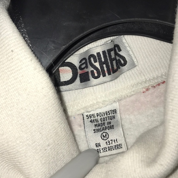 vtg white&red&gray dashers striped turtleneck - Picture 3 of 3